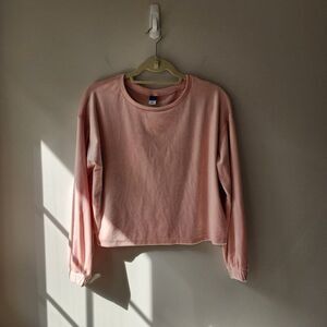 Old Navy Blush Pink Cozy Top | Velvet Feel | Long Sleeve